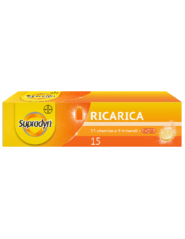 Supradyn Ricarica Integratore Multivitaminico Completo Vitamine e Minerali, 15 Compresse Effervescenti