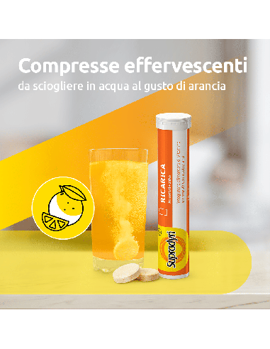 Supradyn Ricarica Integratore Multivitaminico Completo Vitamine e Minerali, 15 Compresse Effervescenti