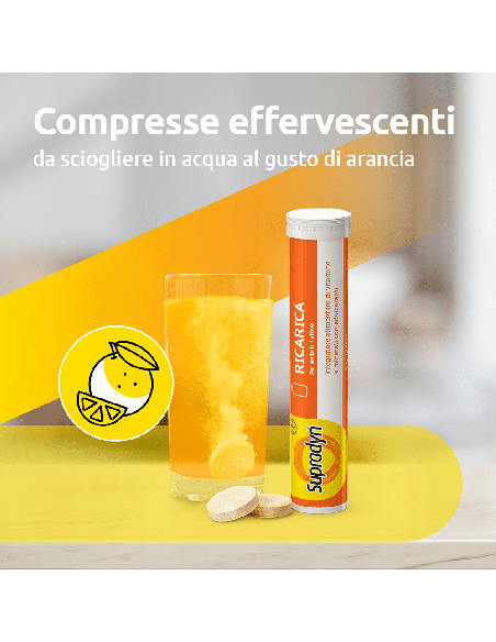Supradyn Ricarica Integratore Multivitaminico Completo Vitamine e Minerali, 15 Compresse Effervescenti