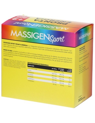 MASSIGEN SPORT PRONTA ENERGIA 12 BUSTINE