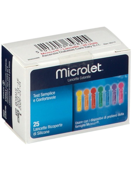 LANCETTE PUNGIDITO PER DISPOSITIVO MICROLET 25 PEZZI