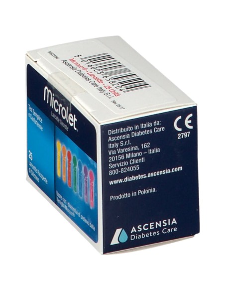 LANCETTE PUNGIDITO PER DISPOSITIVO MICROLET 25 PEZZI