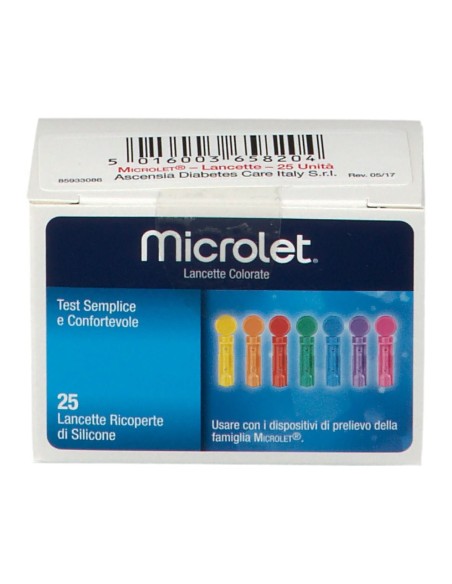 LANCETTE PUNGIDITO PER DISPOSITIVO MICROLET 25 PEZZI