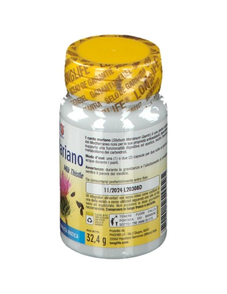 LONGLIFE CARDO MARIANO 60 CAPSULE VEGETALI