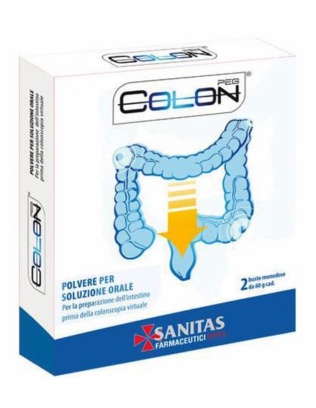 Colonpeg Polvere per la preparazione dell'intestino alla colonscopia 2 Bustine da 60 g