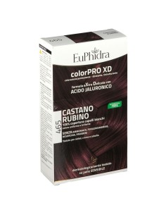 EUPHIDRA COLORPRO XD 465 CAST RUBINO GEL COLORANTE CAPELLI IN FLACONE + ATTIVANTE + BALSAMO + GUANTI