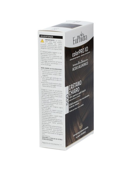EUPHIDRA COLORPRO XD 500 CAST CHIARO GEL COLORANTE CAPELLI IN FLACONE + ATTIVANTE + BALSAMO + GUANTI