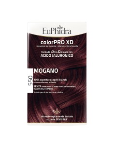 EUPHIDRA COLORPRO XD 550 MOGANO GEL COLORANTE CAPELLI IN FLACONE + ATTIVANTE + BALSAMO + GUANTI