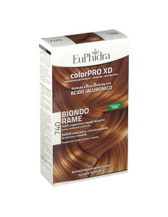 EUPHIDRA COLORPRO XD 740 BIONDO RAME GEL COLORANTE CAPELLI IN FLACONE + ATTIVANTE + BALSAMO + GUANTI