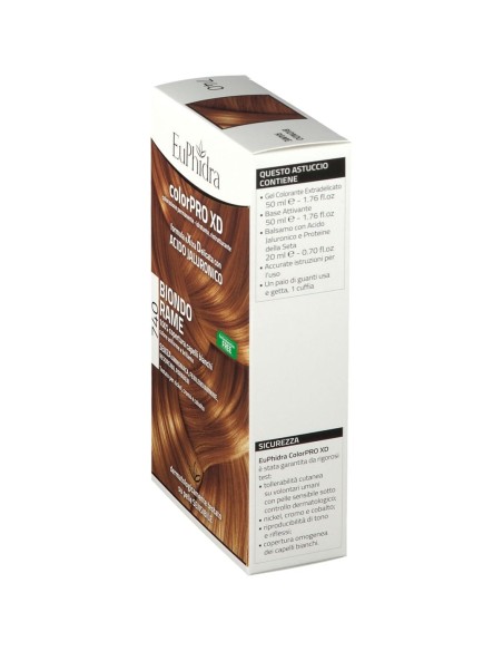 EUPHIDRA COLORPRO XD 740 BIONDO RAME GEL COLORANTE CAPELLI IN FLACONE + ATTIVANTE + BALSAMO + GUANTI