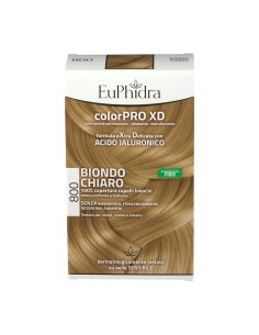 EUPHIDRA COLORPRO XD 800 BIONDO CHIARO GEL COLORANTE CAPELLI IN FLACONE + ATTIVANTE + BALSAMO + GUANTI 2