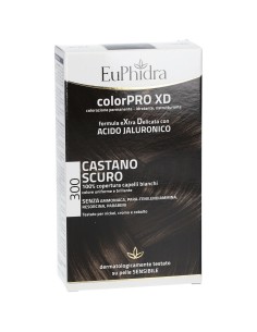 EUPHIDRA COLORPRO XD 300 CASTANO SCURO GEL COLORANTE CAPELLI IN FLACONE + ATTIVANTE + BALSAMO + GUANTI 2