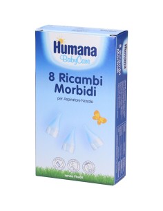 SET RICAMBI MORBIDI PER ASPIRATORE NASALE HUMANA 8 PEZZI