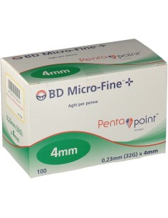 AGO PER PENNA DA INSULINA BD MICROFINE PENTAPOINT GAUGE 32 4 MM 100 PEZZI
