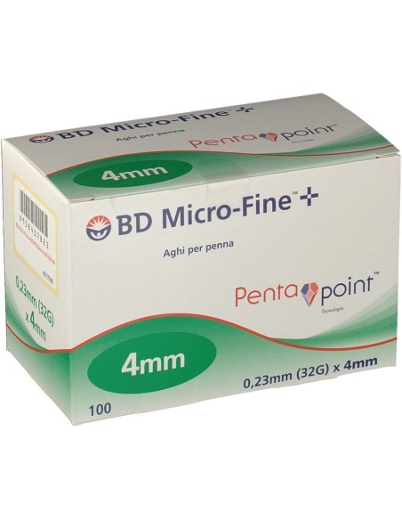 AGO PER PENNA DA INSULINA BD MICROFINE PENTAPOINT GAUGE 32 4 MM 100 PEZZI