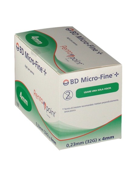 AGO PER PENNA DA INSULINA BD MICROFINE PENTAPOINT GAUGE 32 4 MM 100 PEZZI