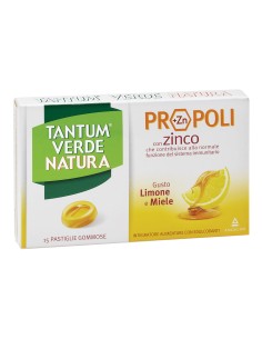 TANTUM VERDE NATURA 15 PASTIGLIE GOMMOSE LIMONE & MIELE