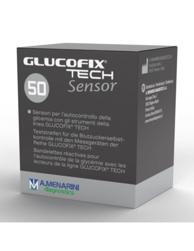 STRISCE MISURAZIONE GLICEMIA GLUCOFIX TECH SENSOR 50 PEZZI