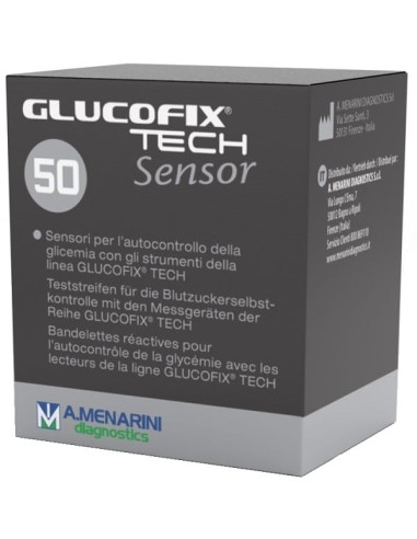 STRISCE MISURAZIONE GLICEMIA GLUCOFIX TECH SENSOR 50 PEZZI