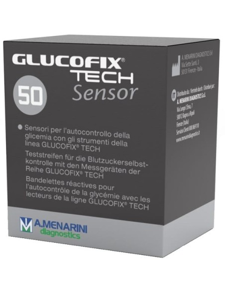 STRISCE MISURAZIONE GLICEMIA GLUCOFIX TECH SENSOR 50 PEZZI