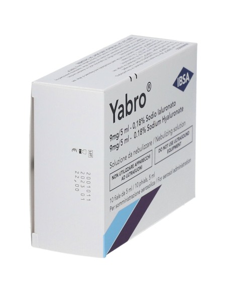 YABRO AEROSOL SODIO IALURONATO 0,18% SOLUZIONE DA NEBULIZZARE 10 FIALE DA 5 ML