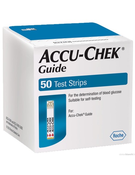 STRISCE MISURAZIONE GLICEMIA ACCU-CHEK GUIDE 50 PEZZI CONFEZIONE RETAIL