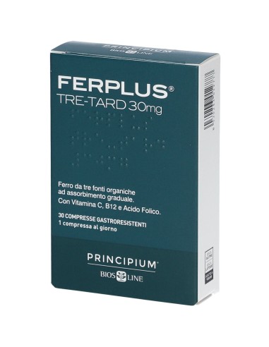 PRINCIPIUM FERPLUS TRE RETARD 30MG 30 COMPRESSE GASTRORESISTENTI