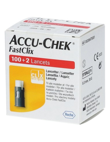 LANCETTE PUNGIDITO ACCU-CHEK FASTCLIX 100 + 2 PEZZI