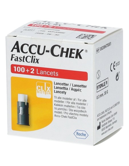 LANCETTE PUNGIDITO ACCU-CHEK FASTCLIX 100 + 2 PEZZI