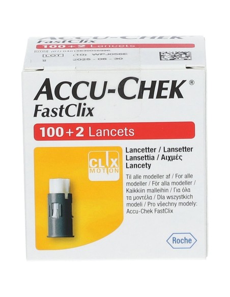 LANCETTE PUNGIDITO ACCU-CHEK FASTCLIX 100 + 2 PEZZI