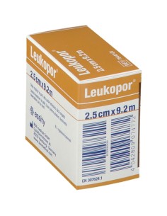 CEROTTO IN ROCCHETTO LEUKOPOR IPOALLERGENICO TESSUTO NON TESSUTO BIANCO 2,5X920 CM CON DISPENSER 2