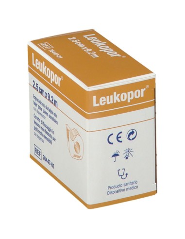 CEROTTO IN ROCCHETTO LEUKOPOR IPOALLERGENICO TESSUTO NON TESSUTO BIANCO 2,5X920 CM CON DISPENSER