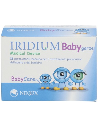 GARZA OCULARE MEDICATA IRIDIUM BABY 28 PEZZI