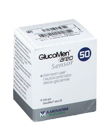 STRISCE MISURAZIONE GLICEMIA GLUCOMEN AREO SENSOR 50 PEZZI