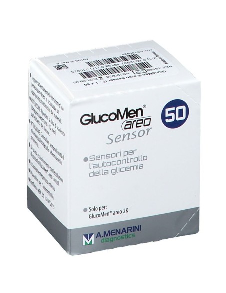 STRISCE MISURAZIONE GLICEMIA GLUCOMEN AREO SENSOR 50 PEZZI
