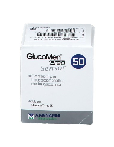 STRISCE MISURAZIONE GLICEMIA GLUCOMEN AREO SENSOR 50 PEZZI