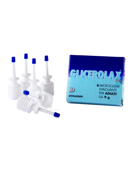 GLICEROLAX ADULTI MICROCLISMI EVACUANTI 6 PEZZI X 9 G CONTIENE AMIDO DI RISO