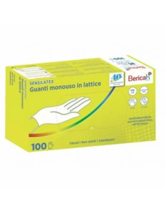 GUANTO MONOUSO SENSILATEX IN LATTICE TALCATO AQL 1,0 TAGLIA S 100 PEZZI