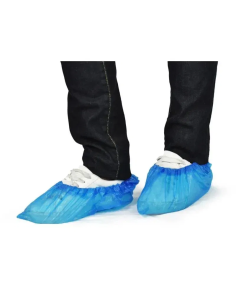COPRISCARPA AZZURRO IN POLIETILENE GOFFRATO CON ELASTICO TAGLIA UNICA