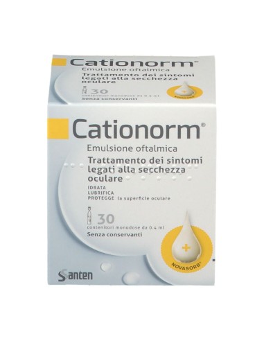 CATIONORM GOCCE 30 FIALE MONODOSE DA 0,4 ML