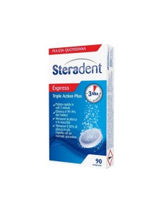 STERADENT TRIPLE ACTION PLUS 90 COMPRESSE PULENTI