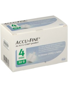 AGO PER PENNA DA INSULINA ACCU-FINE PEN NEEDLE GAUGE 32 4 MM 100 PEZZI
