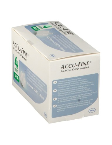 AGO PER PENNA DA INSULINA ACCU-FINE PEN NEEDLE GAUGE 32 4 MM 100 PEZZI