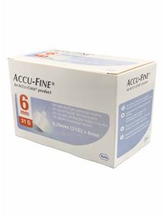 AGO PER PENNA DA INSULINA ACCU-FINE PEN NEEDLE ACCU-CHEK GAUGE 31 X 6MM 100 PEZZI