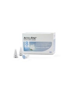 AGO PER PENNA DA INSULINA ACCU-FINE PEN NEEDLE ACCU-CHEK GAUGE 31 X 8MM 100 PEZZI