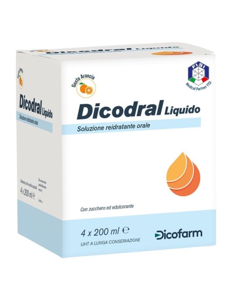 DICODRAL LIQUIDO SOLUZIONE REIDRATANTE ORALE 4 X 200 ML