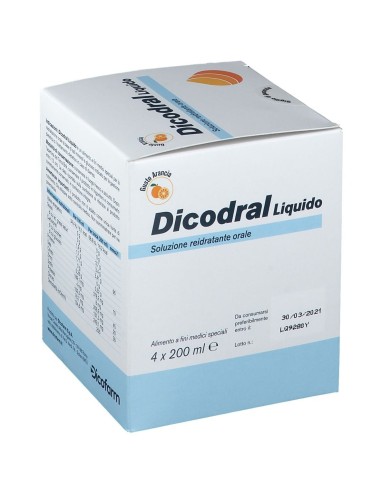 DICODRAL LIQUIDO SOLUZIONE REIDRATANTE ORALE 4 X 200 ML