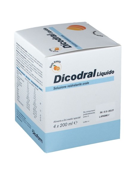DICODRAL LIQUIDO SOLUZIONE REIDRATANTE ORALE 4 X 200 ML