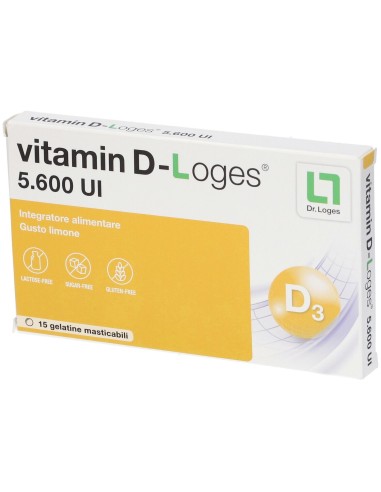 VITAMIN D-LOGES 15 GELATINE MASTICABILI GUSTO LIMONE