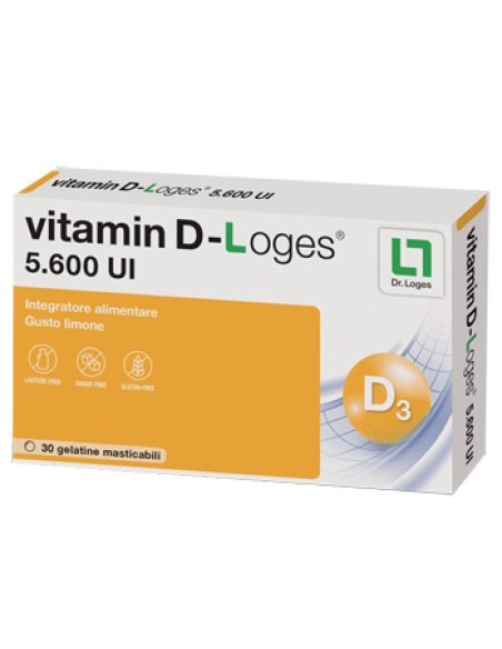 VITAMIN D-LOGES 30 GELATINE MASTICABILI GUSTO LIMONE 42 G